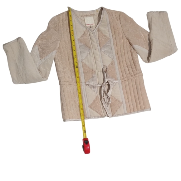 Rebecca Taylor Silk Peplum Jacket Blush Nude Feminine Bomber  Utility Size 4 - Picture 5 of 9